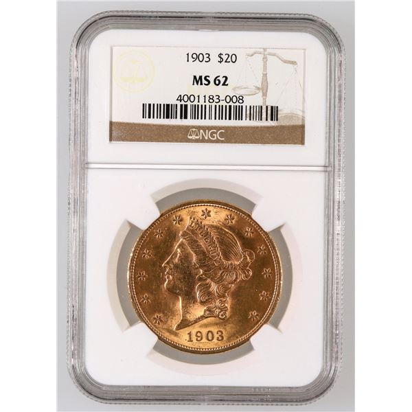 Liberty Head $20 Gold: 1903 MS 62 [189897]