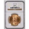 Image 1 : St. Gaudens $20 Gold Piece: 1924 MS 65 [189915]