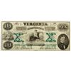 Image 1 : Virginia Confederate Treasury Note $10 1862 Cr-11 [185161]