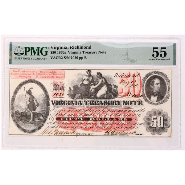 $50 Virginia Treasury Note CR-2 [184461]