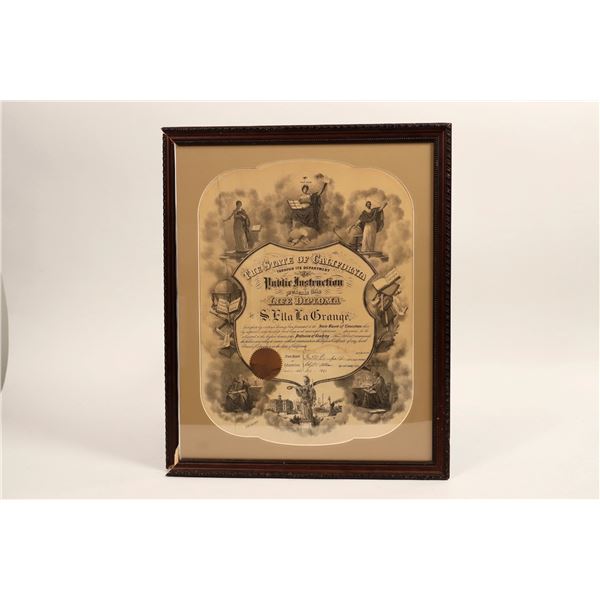 Artistic California Teaching Diploma, 1882 [190506]