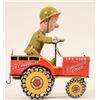 Image 2 : Wind-Up G.I. Joe Jouncing Jeep Tin Toy 1940s [189655]