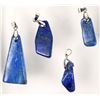 Image 2 : Afghan Royal Blue  Lapis Lazuli w/Pyrite Inclusions Pendants (4) [190063]
