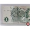 Image 2 : Foreign Bill ~ Bank of England $1 Pound Note :  Signature J. S. Fforde (1966-70) Note : Torn / Tape 