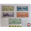 Image 12 : Canada Bills 1954DF "Devil's Face" Series (5 Bills): $20 : Beattie/Coyne #CE9686182 $10 : Beattie/Co