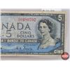Image 7 : Canada Bills 1954DF "Devil's Face" Series (5 Bills): $20 : Beattie/Coyne #CE9686182 $10 : Beattie/Co