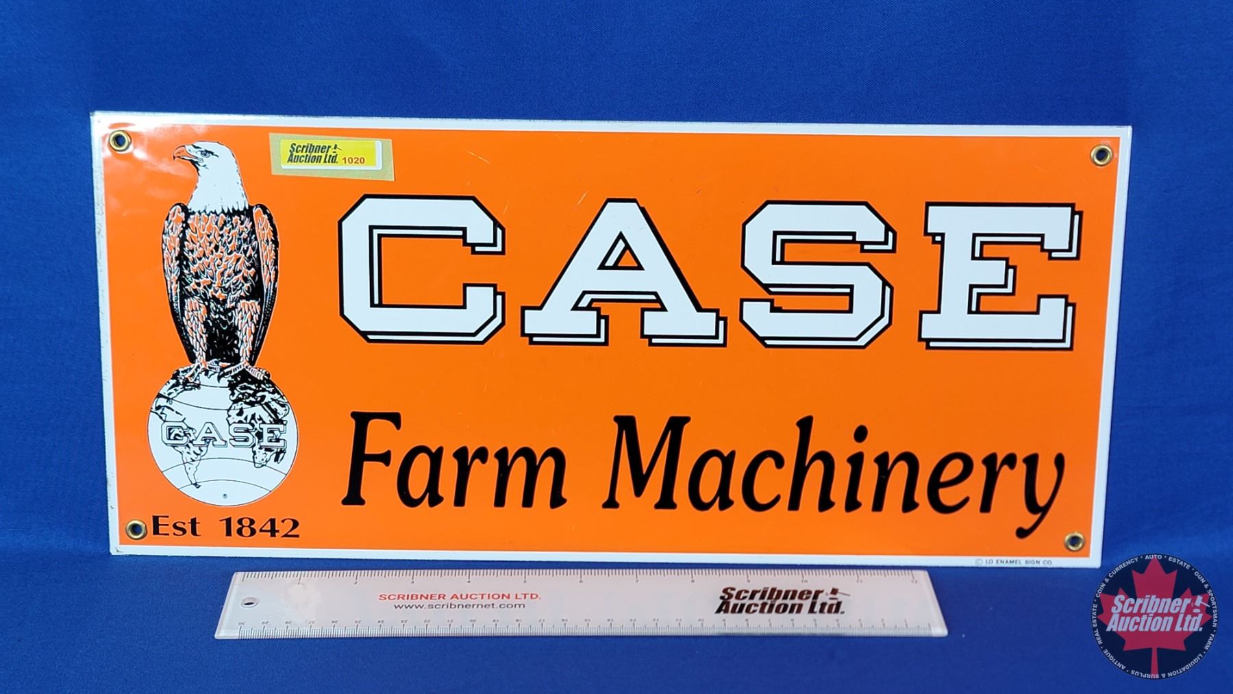 Quality Reproduction Single Side Porcelain Sign : CASE Farm Machinery ...