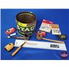 Image 1 : STAG TABACCO CAN w/Pipes (3), Pipe Discs, Pipe Humidifer & Filters (Can : 4-1/4"H x 5"Dia)(SEE PICS!