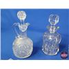 Image 3 : Cut Glass Cruets (4) & Ashtrays (3) (SEE PICS!)