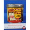 Image 2 : TOBACCO TIN : MACDONALDS British Consoles Cigarette Tobacco (4"H x 4-1/2"Dia) (SEE PICS!)