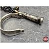 Image 13 : "BEST" Antique Handcuffs "Warranted Wrought 106" : Screw Type Keys (SEE PICS!)