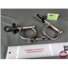 Image 1 : "BEST" Antique Handcuffs "Warranted Wrought 106" : Screw Type Keys (SEE PICS!)