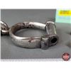 Image 9 : "BEST" Antique Handcuffs "Warranted Wrought 106" : Screw Type Keys (SEE PICS!)