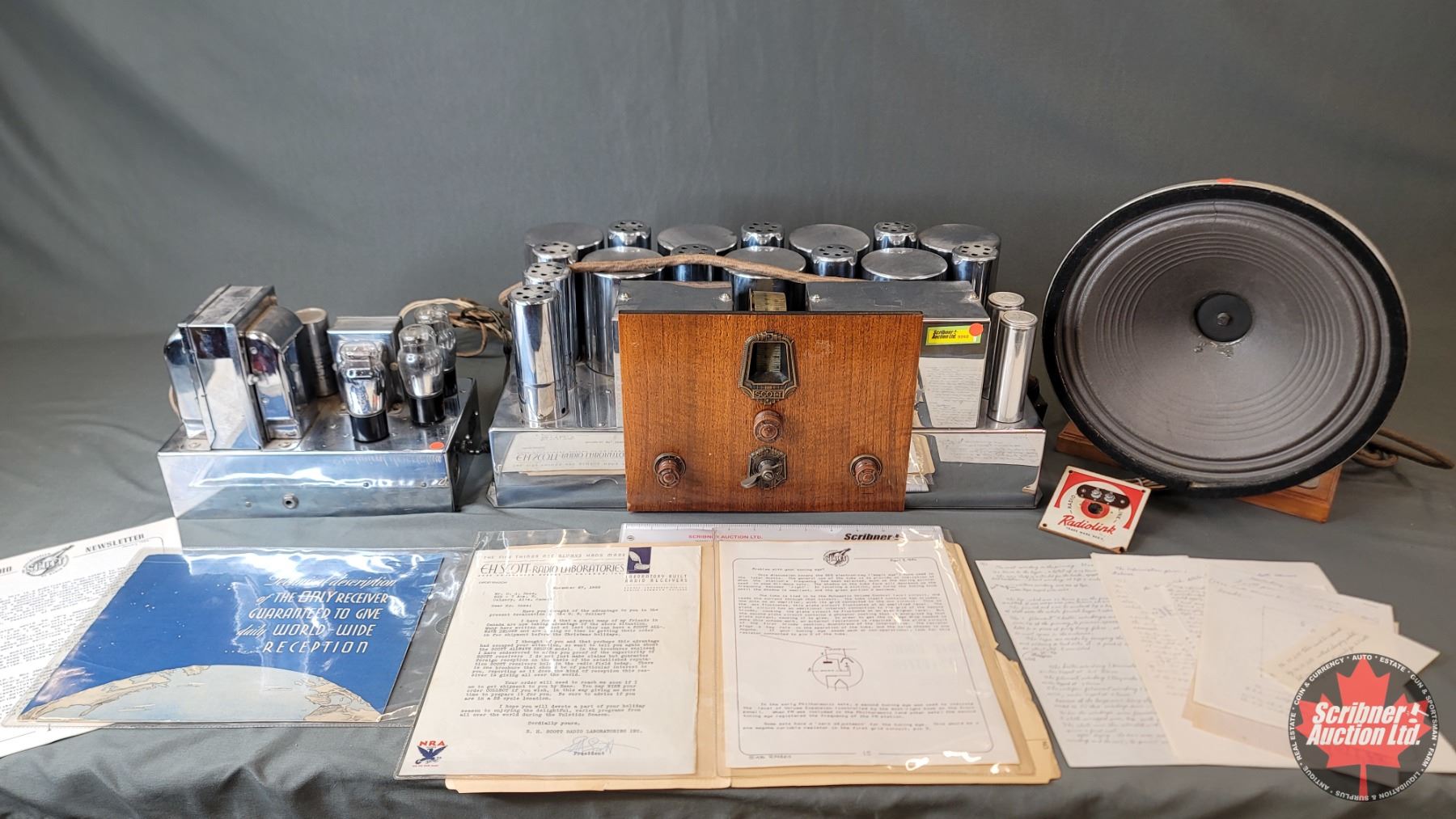 Eh Scott 1935 EH Scott Deluxe Radio with Amplifier & Speaker : All Chrome Plated ...