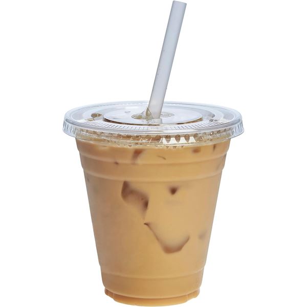 BRAND NEW 100 PACK OF CLEAR PLASTIC CUPS WITH LIDS