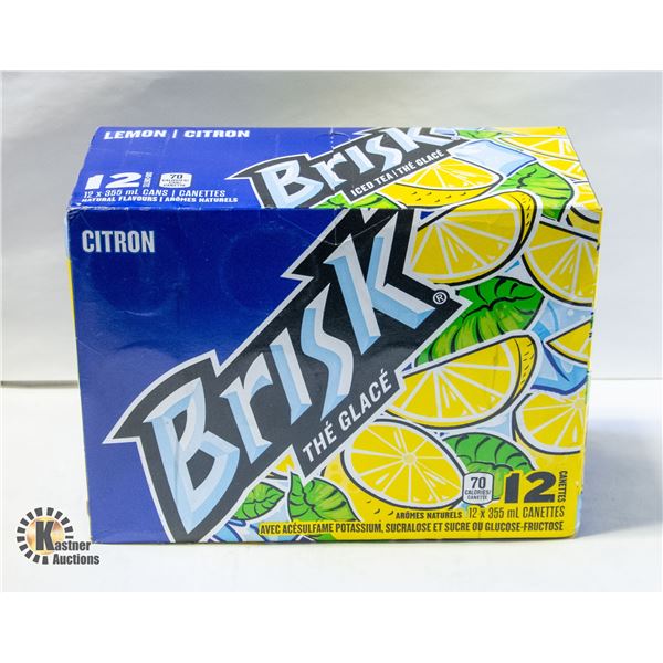 CASE OF 12 LEMON BRISK ICED TEA - 355ML PER CAN
