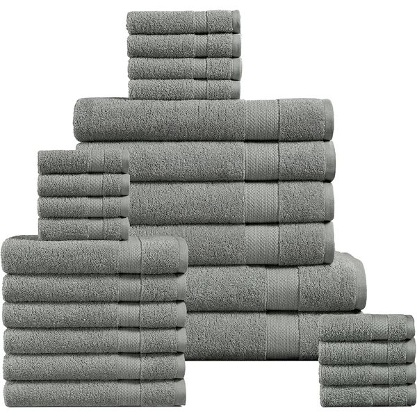 BRAND NEW LANE LINEN 24 PIECE TOWEL SET - GREY
