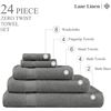 Image 2 : BRAND NEW LANE LINEN 24 PIECE TOWEL SET - GREY