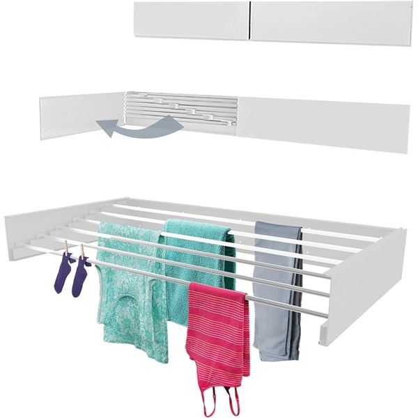 NEW LAUNDRY DRYING RACK INVISBILE FOLDING CLOTHING