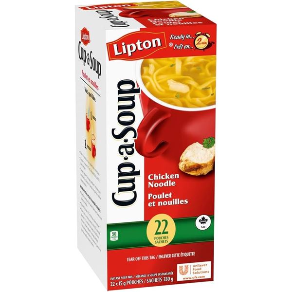 NEW 22 X 15G LIPTON CHICKEN NOODLE SOUP
