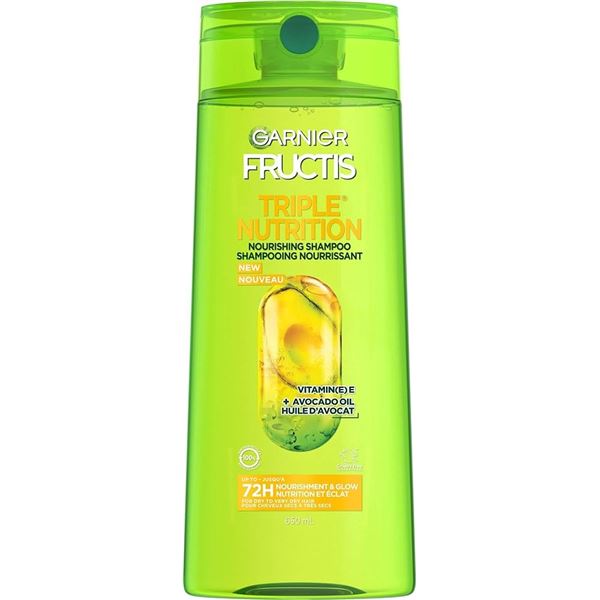 NEW 650ML GARNIER TRIPLE NUTRITION SHAMPOO