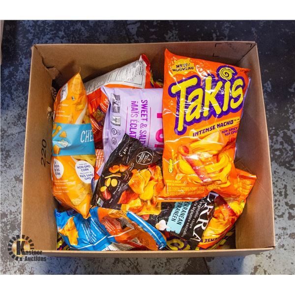 NEW BOX OF 19 ASSORTED CHIPS