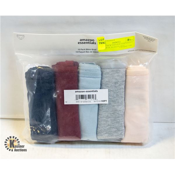 BRAND NEW AMAZON ESSENTIALS 10 PACK OF WOMENS MED