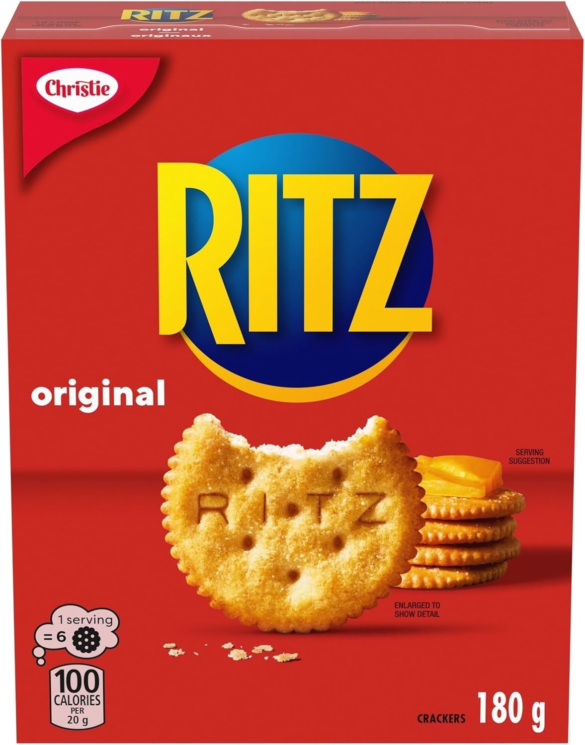 3 X 180G BOX OF RITZ ORIGINAL SNACK CRACKERS