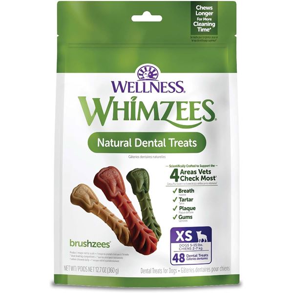 NEW WHIMZEES DENTAL TREATS XS BREED - 48 TREATS