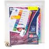 Image 1 : BRAND NEW AVERY 6 SETS OF 1-10 TAB DIVIDERS