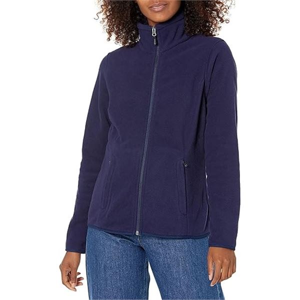 AMAZON ESSENTIALS XL FULL ZIP POLAR FLEECE NAVY