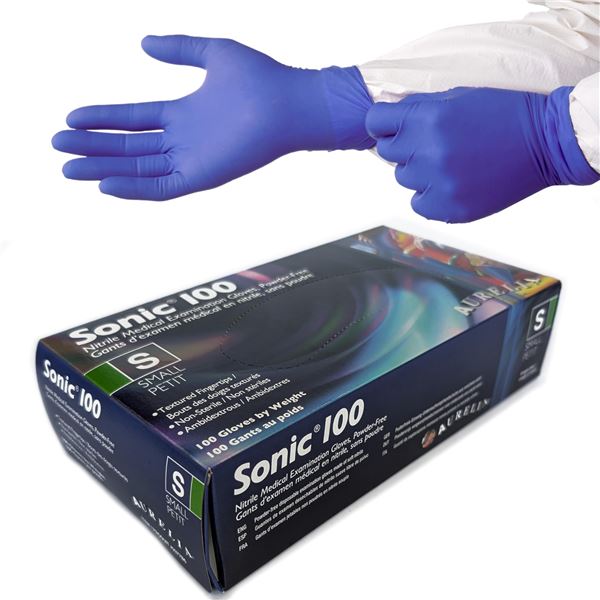 NEW SONIC 100 NITRILE MEDICAL EXAMINATION GLOVES