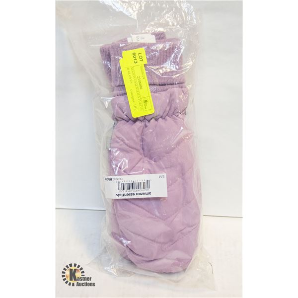 NEW AMAZON ESSENTIALS PURPLE WINTER GLOVES