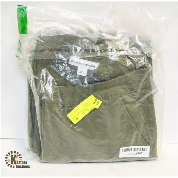 NEW AMAZON ESSENTIALS WASHED OLIVE PANTS