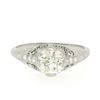 Image 2 : Antique Art Deco Platinum 1.30 ctw GIA Diamond Etched Filigree Engagement Ring