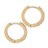 Image 4 : NEW 14k Rose Gold 0.28 ctw Pave Round Diamond 12.6mm Petite Huggie Hoop Earrings