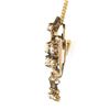 Image 5 : Antique Victorian 14K Gold.78 ctw Diamond Open Star Crown Dangle Pendant & Chain