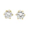 Image 1 : NEW Classic 14k Yellow Gold 0.31 ctw Round 6-Prong Diamond Petite Stud Earrings