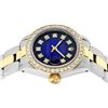 Image 4 : Rolex Ladies Quickset Two Tone Blue Vignette Diamond Datejust Wristwatch 26MM