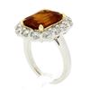 Image 9 : NEW Plat. & 18K Gold 10.7 ctw GIA Vivid Orange Sapphire Diamond Halo Cocktail Ri