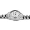 Image 6 : Rolex Ladies Stainless Steel Silver Index Diamond Bezel Date Wristwatch