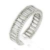 Image 9 : Vintage Platinum 4.60 ctw Straight Baguette Prong Set Diamond Eternity Band Ring