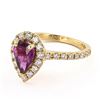 Image 3 : 1.60 ctw Purple Pink Sapphire and 0.70 ctw Diamond 14K Yellow Gold Ring (GIA CER