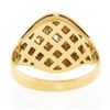 Image 7 : Unisex 18k Gold 0.73 ctw Round Bezel Diamond Polished Solitaire Dome Bombe Ring