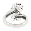 Image 7 : 18k White Gold 0.45 ctw Round Pink Sapphire & Diamond Bypass Flower Cocktail Rin