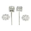Image 5 : Antique Platinum .78 ctw Old European Diamond 4 Prong Basket Classic Stud Earrin