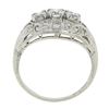 Image 8 : Antique Art Deco Platinum 0.81 ctw Old Cut Diamond Detailed Etched Domed Band Ri