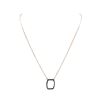 Image 2 : Black CZ Pendant Necklace - Rose Gold Plated