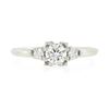 Image 4 : Vintage Orange Blossom 14k White Gold 0.43 ctw Diamond Solitaire w/ Accents Ring