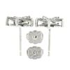 Image 5 : NEW Platinum 1.04 ctw Marquise Cut Prong Diamond Cluster Flower Stud Earrings